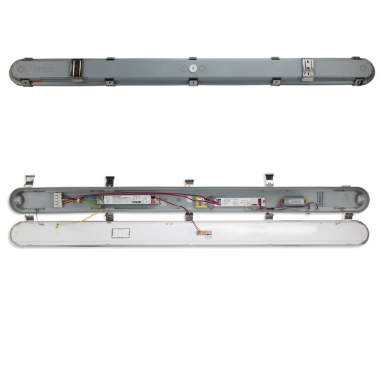 ISOLED LED Feuchtwannenleuchte 120cm mit Notlichtfunktion, IP65, PowerSwitch 25-40W, ColorSwitch 3000-4000-5000K
