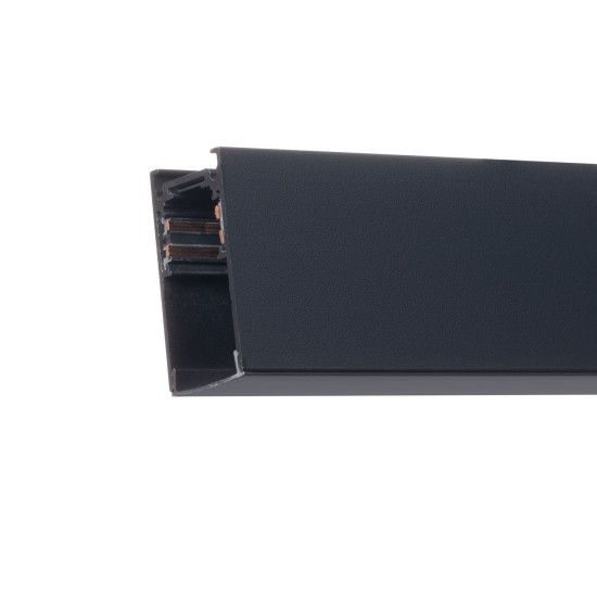 ISOLED Track48 Aufbauschiene, schwarz, 200cm, 4-polig, inkl. Endkappen und Schutzcover
