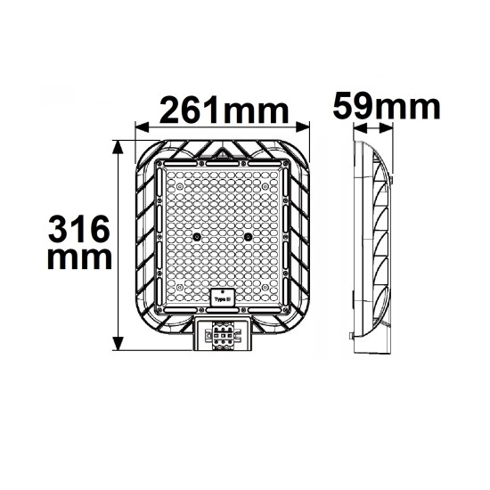 ISOLED LED Street Light Modul EM145, 4000K, IP65, 140 lm/W, exkl. Adapter