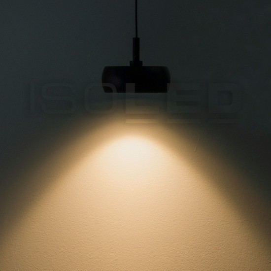 ISOLED Track48 Hängeleuchte Circle 8W, 45°, 48V DC, schwarz, 3000K, DALI dimmbar