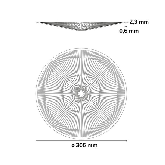 Isoled Scheibe für PC Reflektor der Hallenleuchten Serie FL2, transparent, mit Ring und Feder 116434