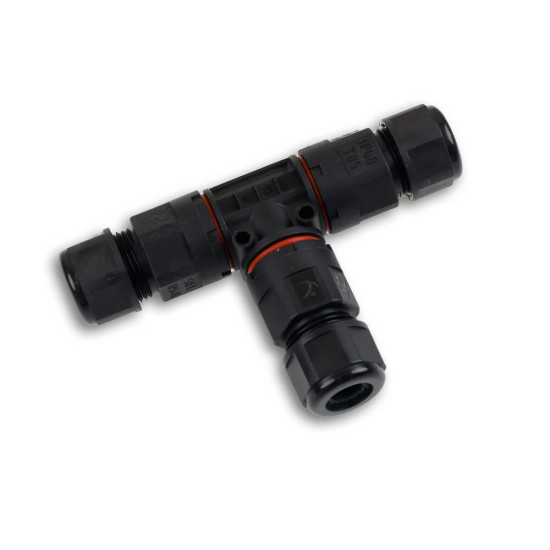 Isoled Kabel T-Verbinder IP67, 3-polig 0.75-2.5mm² mit Federklemme, max. 250V 16A, Manteldm. 6,5-11mm 116443