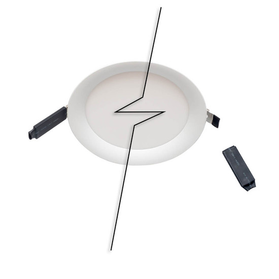 Isoled Loch Adapterplatte für Downlights, ohne Federn, weiß, ID 200mm - AD 260mm 116448