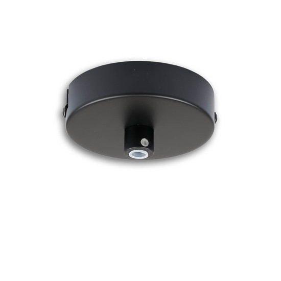 Isoled Deckenbaldachin rund, schwarz, für Kabel mit bis zu max. 9,8mm Manteldurchm. 116604