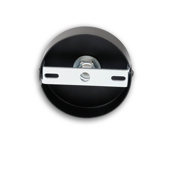 Isoled Deckenbaldachin rund, schwarz, für Kabel mit bis zu max. 9,8mm Manteldurchm. 116604