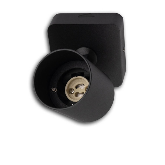Isoled Wand-/Deckenleuchte GU10 Single, IP20, schwarz, mit Ein/Aus- Schalter, exkl. Leuchtmittel 116608