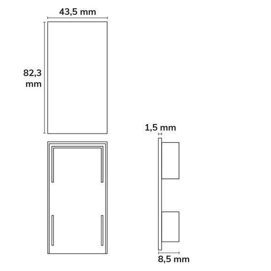Isoled Endkappe EC113 silber für LAMP30 V1+V2 mit U-COVER63, 2 Stück, Lichtfalle 116625