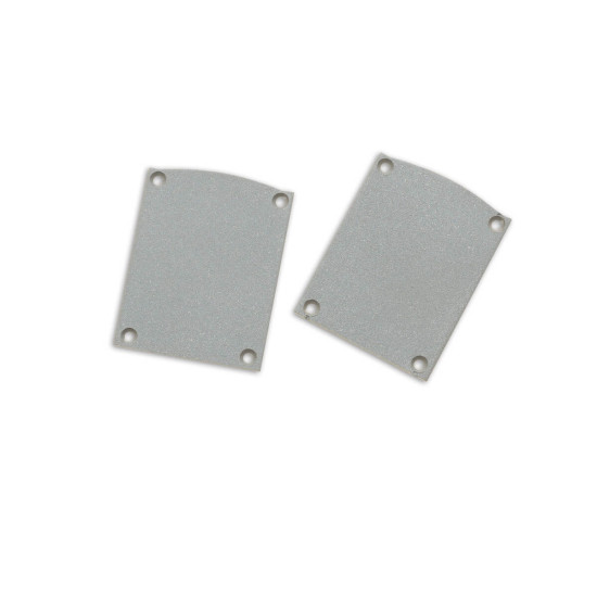 Isoled Endkappe EC116 Alu silber für LAMP30 V1+V2, Halbrund, 2 STK, inkl. Schrauben 116644