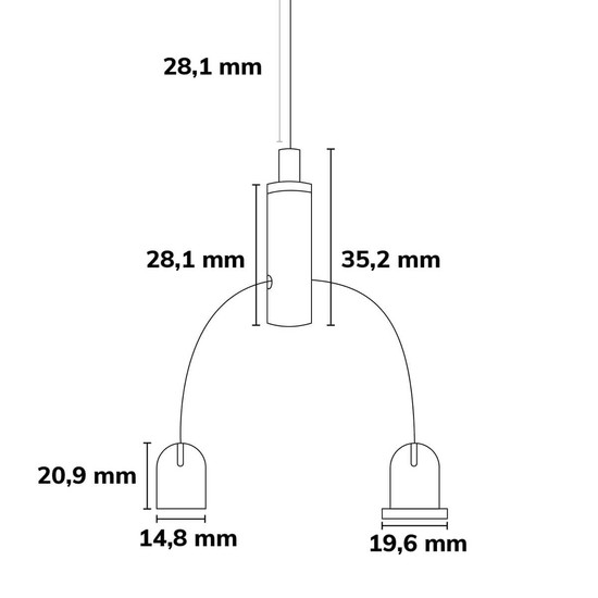 Isoled Seilabhängung Z04 für LAMP30 V2, Länge bis 3m, 2 Stk, inkl. Befestigungsmaterial 116647