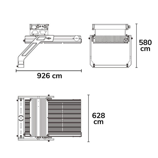 Isoled LED Flutlichtanlage LW 1.500W, 130x25°, 3 Module (Lichtpunkte), DALI dimmbar, warmweiß, IP66 116652