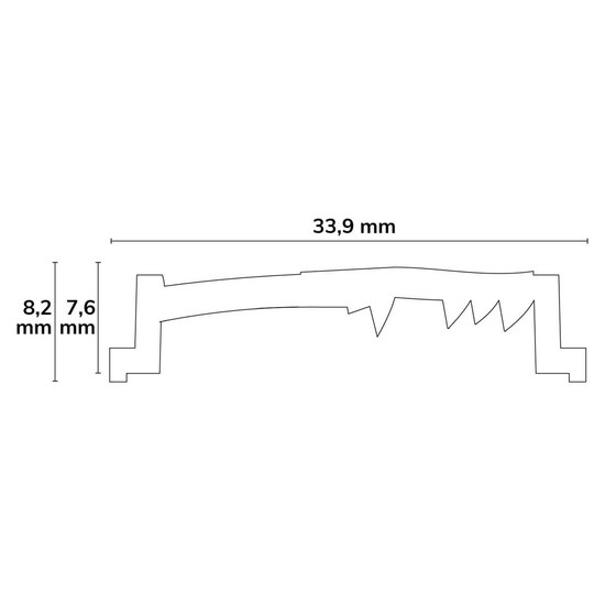 Isoled Linsen-Einschubcover C66, Abstrahlwinkel 25° asymmetrisch, 1176mm, für LAMP30 V2 Profil 116678