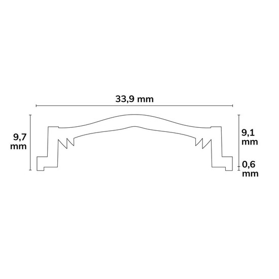 Isoled Linsen-Einschubcover C65, Abstrahlwinkel 2x25° doppelt-asymmetrisch, 1176mm, für LAMP30 V2 Profil 116679