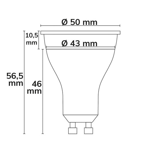 Isoled LED Spot SYS-GU10, rund, 5W, CRI90, 2700K, dimmbar (exkl. Cover, exkl. Einbaurahmen) 116682