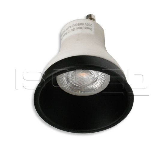 Isoled Cover für LED Spot und Modul SYS-GU10, schwarz matt, rückversetzt, UGR<12 116685