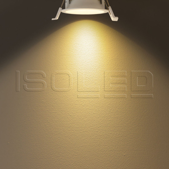 Isoled LED Einbaustrahler BACK60, weiß matt, rund, 5W, CRI90, 2700K, rückversetzt, UGR<12, dimmbar 116698