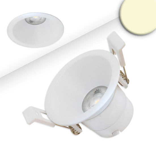Isoled LED Einbaustrahler BACK60, weiß matt, rund, 5W, CRI90, 3000K, rückversetzt, UGR<12, dimmbar 116699