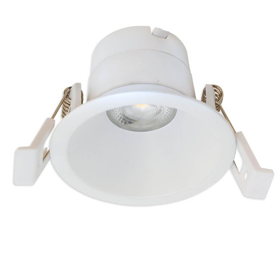 Isoled LED Einbaustrahler BACK60, weiß matt, rund, 5W, CRI90, 3000K, rückversetzt, UGR<12, dimmbar 116699