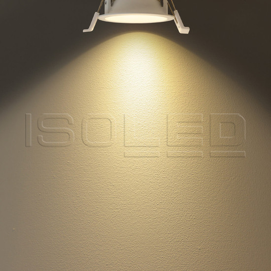 Isoled LED Einbaustrahler BACK60, weiß matt, rund, 5W, CRI90, 3000K, rückversetzt, UGR<12, dimmbar 116699