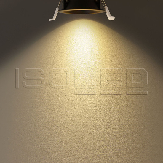 Isoled LED Einbaustrahler BACK60, schwarz matt, rund, 5W, CRI90, 3000K, rückversetzt, UGR<12, dimmbar 116701