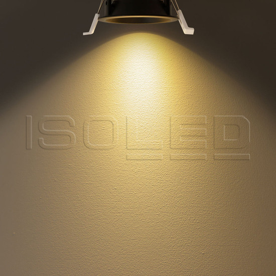 Isoled LED Einbaustrahler BACK60, gold, rund, 5W, CRI90, 2700K, rückversetzt, UGR<12, dimmbar 116702