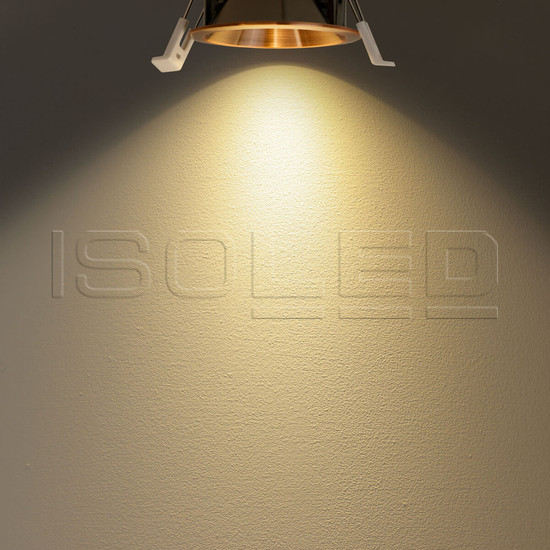 Isoled LED Einbaustrahler BACK60, rosegold, rund, 5W, CRI90, 3000K, rückversetzt, UGR<12, dimmbar 116711