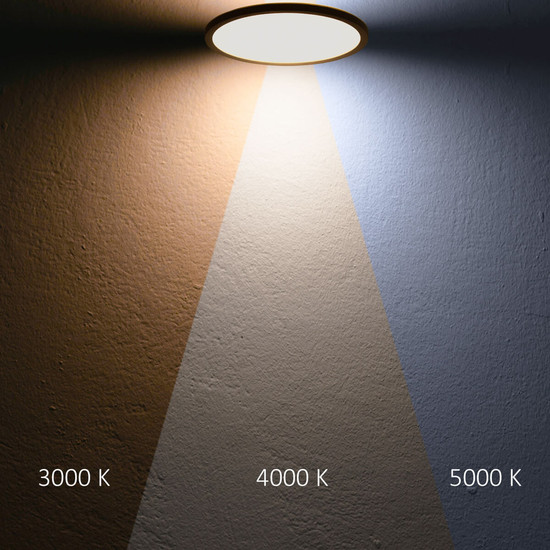Isoled LED Deckenleuchte Slim300 PRO, 18W, schwarz, rund, IP44, DN300, 3000/4000/5000K, Up&Down 116713