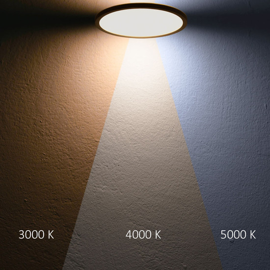 Isoled LED Deckenleuchte Slim400 PRO, 25W, schwarz, rund, IP44, DN400, 3000/4000/5000K, Up&Down 116715