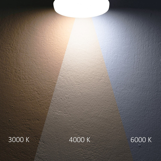 Isoled LED Deckenleuchte 13/18W, weiß rund, DN280, IP64, 120lm/W, ColorSwitch 3000/4000/6000K 116716