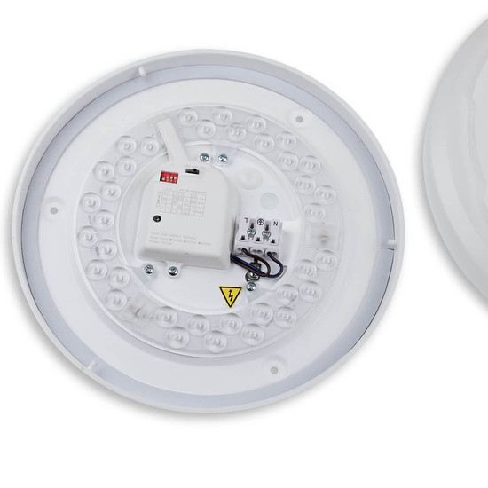 Isoled LED Deckenleuchte 22/32W mit HF-Sensor, weiß rund, DN410, IP64, 120lm/W, ColorSwitch 3000/4000/6000K 116719