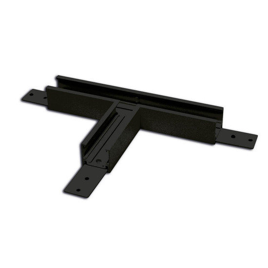 Isoled Track48 T-Schiene horizontal für Aufbauschiene flat, schwarz, nicht stromführend 116728