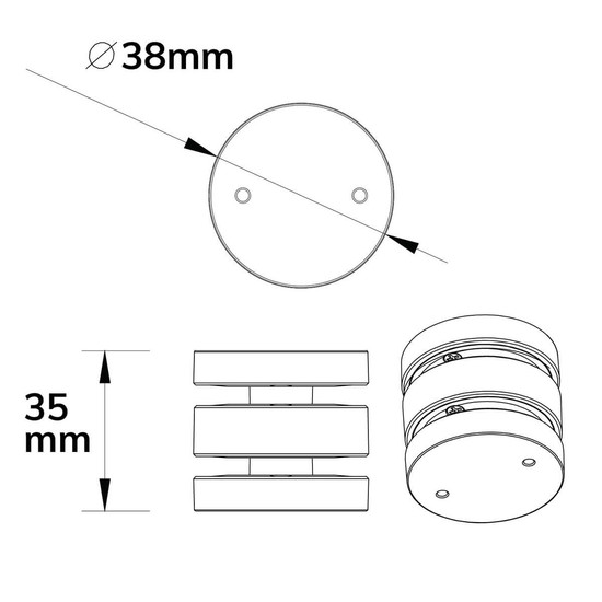 Isoled Track48 Multi X Basismodul für Aufbauschiene, schwarz, max. 6A, 4-polig 116733