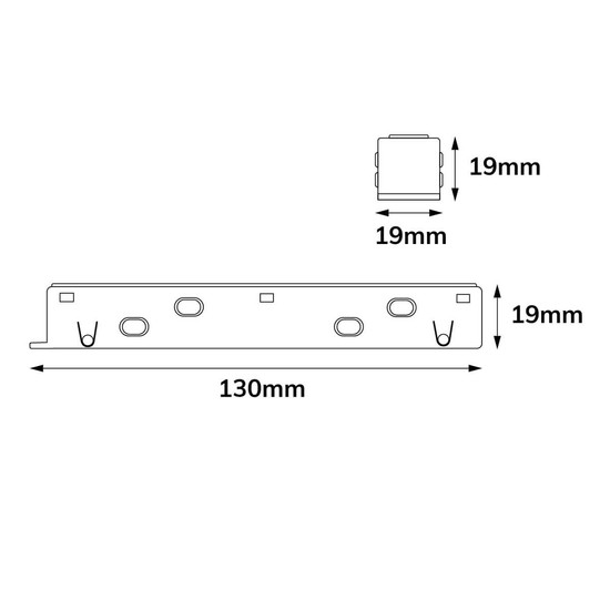 Isoled Track48 Linear-Verbinder-Mini, starr, stromführend, schwarz, max. 6A, 4-polig 116736