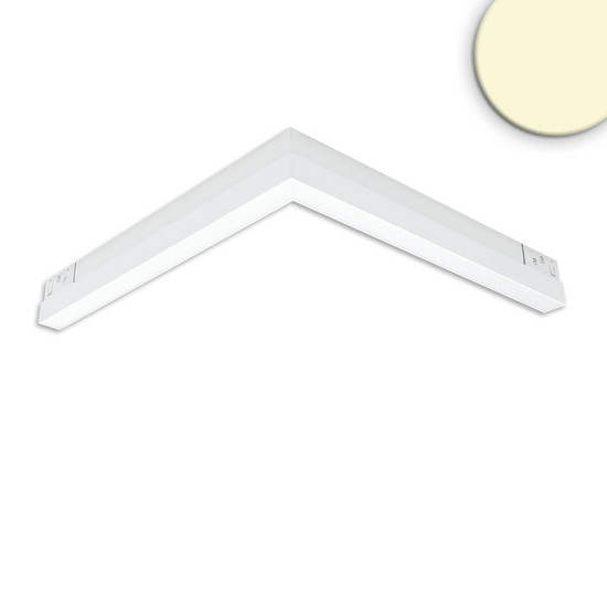 Isoled Track48 Eckleuchte horizontal weiß, 20W, 120°, 48V DC, 3000K, CRI90, prismatisch, Line+ DALI dimmbar 116745