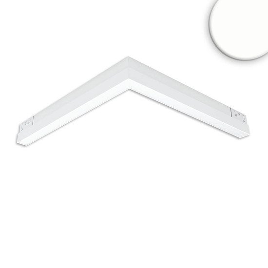Isoled Track48 Eckleuchte horizontal weiß, 20W, 120°, 48V DC, 4000K, CRI90, prismatisch, Line+ DALI dimmbar 116746
