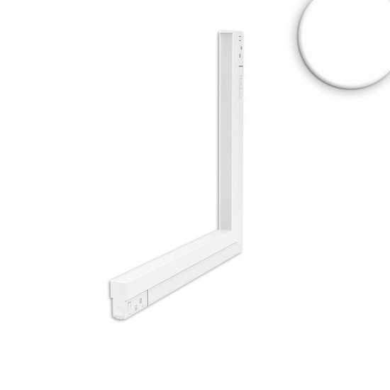 Isoled Track48 Eckleuchte vertikal weiß, 20W, 120°, 48V DC, 4000K, CRI90, prismatisch, Line+, DALI dimmbar 116748