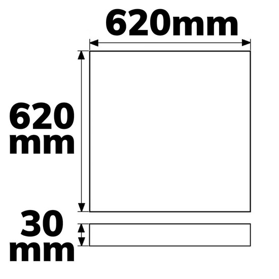 Isoled LED Panel Backlight Line 625 UGR<19 8H/8H, CRI 90, 36W, 6500K, kaltweiß, 1-10V dimmbar 116798