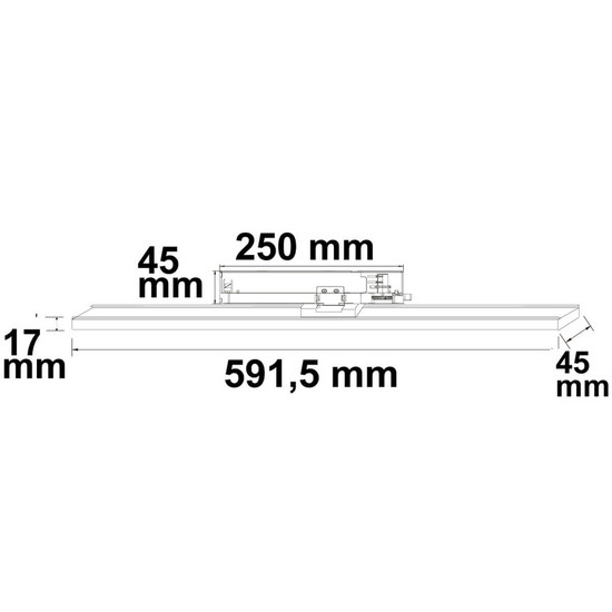 Isoled 3-PH Linearleuchte prismatisch, 60cm, 32W, weiß, 3000/3500/4000K, CRI90, dimmbar 116807