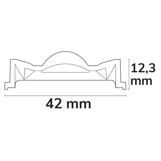 Isoled Einschubcover 60° Linse für 3-PH Linearleuchte prismatisch, 120cm 116813