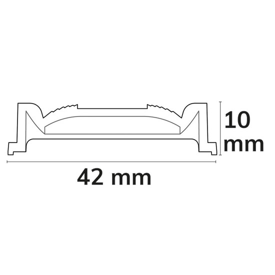 Isoled Einschubcover 2x25° Linse doppelt-asymmetrisch für 3-Phasen Linearleuchte prismatisch, 120cm 116815