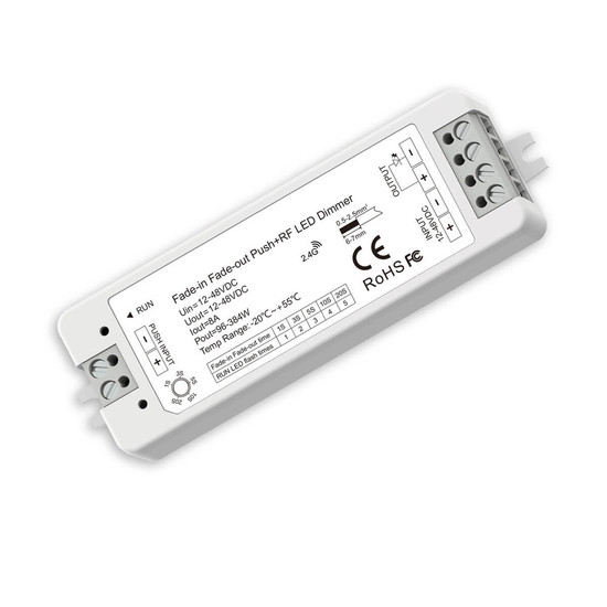 Isoled Sys-Pro Push/Funk Soft-On/Soft-Off PWM-Dimmer, 1 Kanal, 12-48V DC 8A 116818