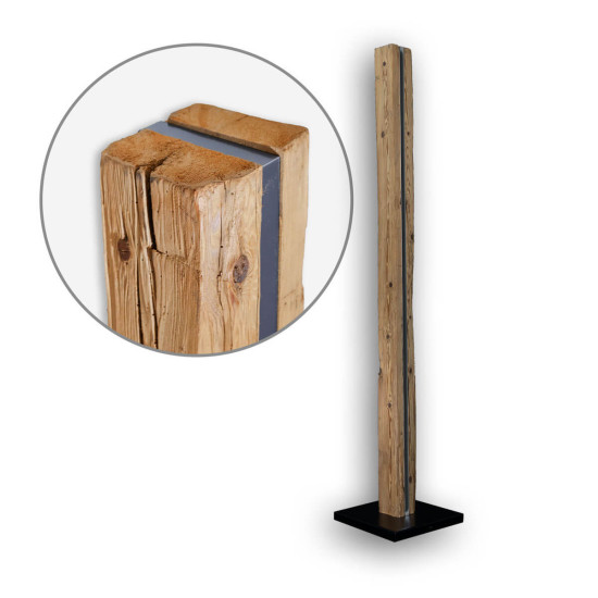 Isoled LED WÜDSCHNAU HOIZ Altholz Stehleuchte 200cm - MUSTERARTIKEL 116864
