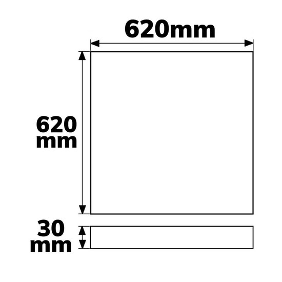 Isoled LED Panel Backlight Line 625 UGR<19 8H/8H, CRI90, 36W, ColorSwitch 3000/4000/6000K, Push/DALI dim. 116888