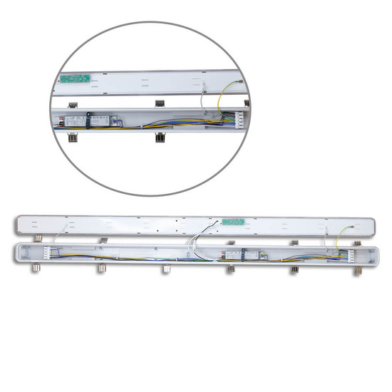Isoled LED Wannenleuchte SL 150cm, IP66, mit HF-Sensor, PowerSwitch 36-57W, 140lm/W, 4000K 116892