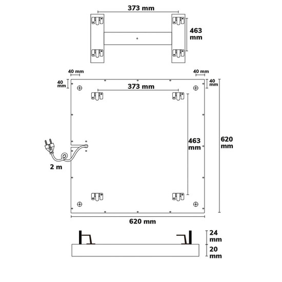 Isoled Infrarot-Panel BEST STANDARD 620x620mm, 345W 116898