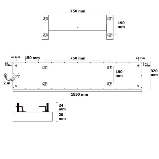 Isoled Infrarot-Panel BEST STANDARD 320x1500mm, 440W 116900