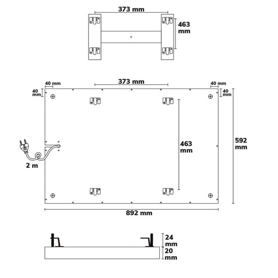Isoled Infrarot-Panel BEST STANDARD 592x892mm, 480W 116901