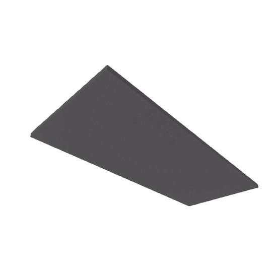 Isoled Akustikabsorber H25 für Leuchtenrahmen mit Innenformat 592x1500mm, anthrazit 116910