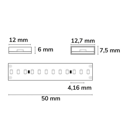 Isoled LED AQUA CRI927 Linear 48V Flexband, 8W, IP68, 2700K, 5m Rolle, 240 LED/m 116932