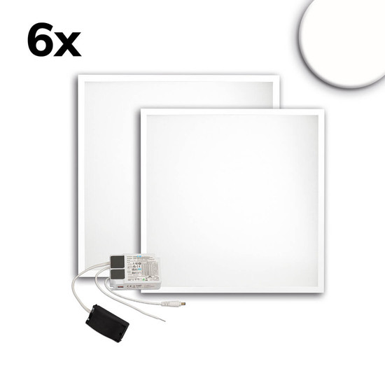 Isoled LED Panel ECO Backlight Line 625 UGR<19 2H/2H, CRI80, 36W, neutralweiß, 6er Pack, Push/DALI dimmbar 116943