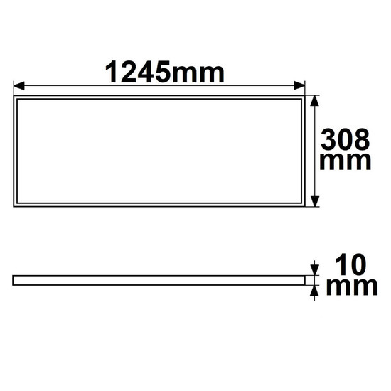Isoled LED Panel Professional Line 308x1245mm, UGR<19 4H/8H, 36W, RAL9016, neutralweiß, PowerSwitch 21-40W 116951